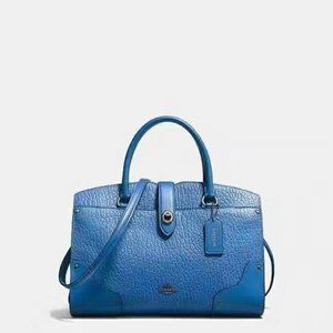 Coach Mercer 30 Blue Satchel